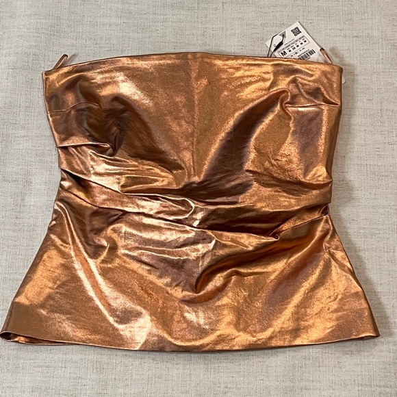 Zara Metallic Copper Strapless Bustier
Tube Top NWT M - Picture 1 of 6